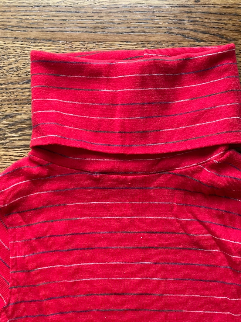 70s red striped turtleneck image 7