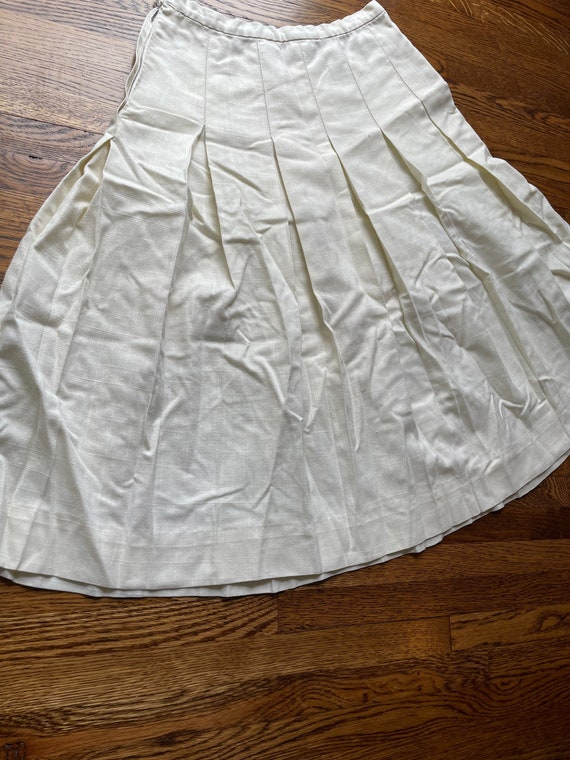 70’s white pleated skirt - image 5