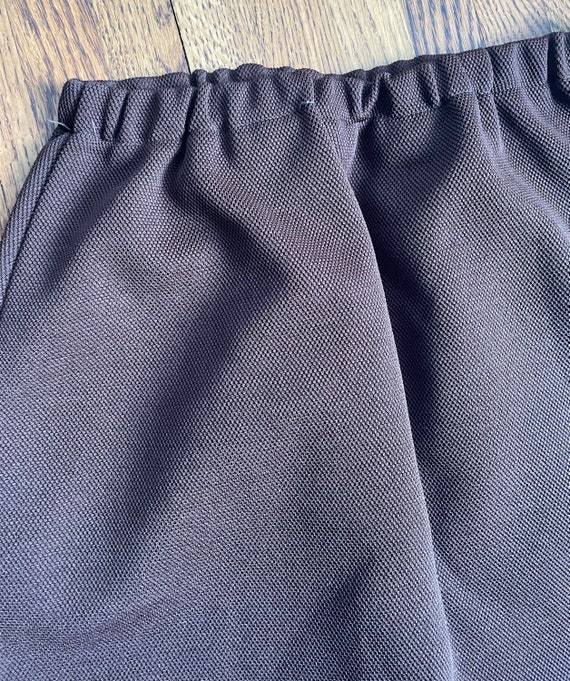 Vintage 1970’s brown polyester skirt - image 4