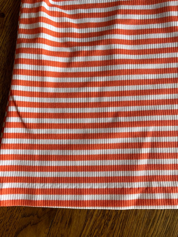 Vintage 70’s orange and white striped t-shirt wit… - image 6