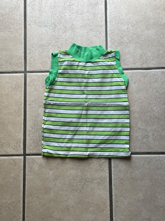 70’s green and white tank - image 1