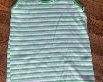 Vintage 1970’s green striped tank top