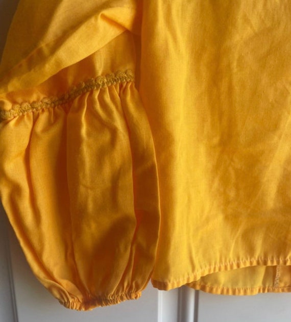 Vintage 1970’s yellow girl’s blouse - image 7