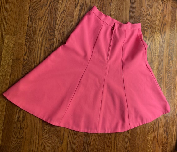 Vintage 1970’s hot pink flare skirt - image 5