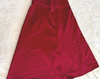 vtg burgundy A-line skirt size XS