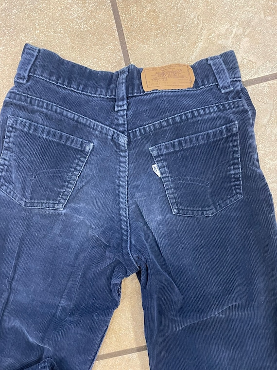 70’s Levi kids navy corduroy bellbottoms View 6