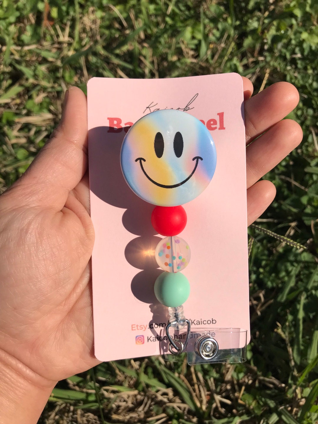 Smiley Face Badge Reel/ Happy Face Badge Reel/id Badge Reel/healthcare