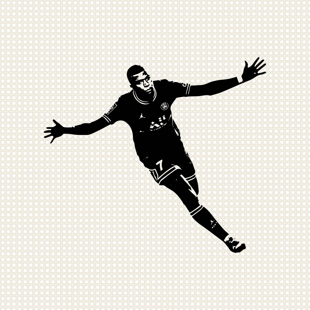 Kylian Mbappe Svg Mbappe Shirts Mbappe Silhouette Mbappe - Etsy Israel