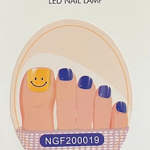 Gel Nail 20 Stickers, Cute UV Semi-cured Gel Nail Polish Strips, 100% Real Gel Polish, Gel Nail Wraps for feet