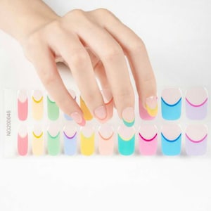 Gel Nail 20 Stickers, Cute UV Semi-cured Gel Nail Polish Strips, 100% Real Gel Polish, Gel Nail Wraps