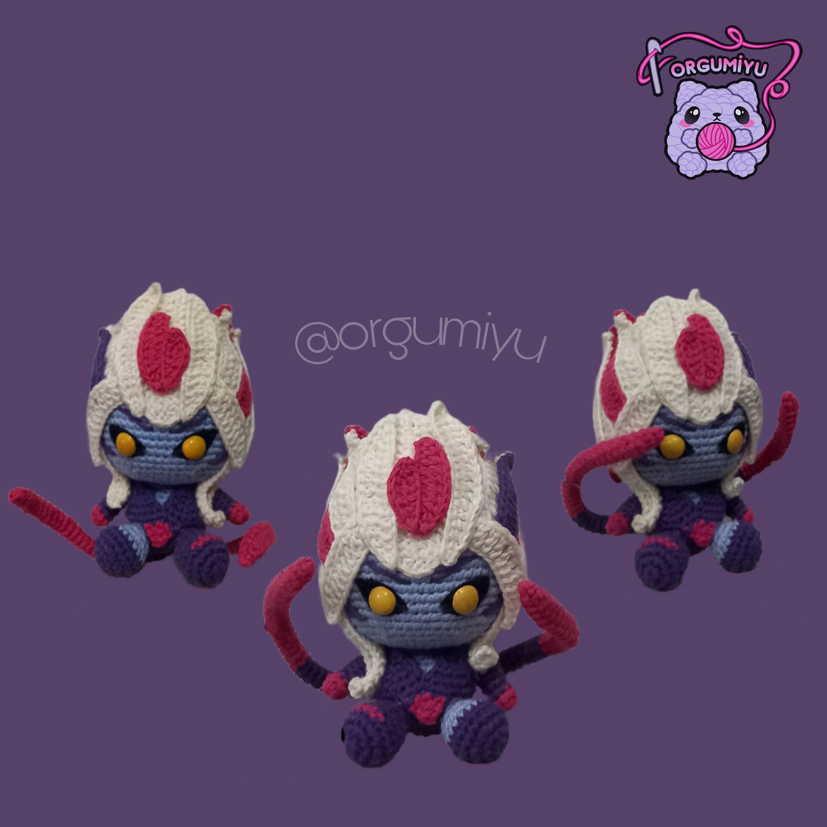 Evelynn League of Legends Crochet Doll: Handmade Cotton Amigurumi