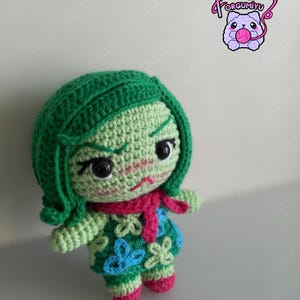 Disgust Inside Out Crochet Figure, Disgust Crochet Doll, Inside Out Crochet Amigurumi Figure, Disgust Crochet Figure, Disgust Amigurumi