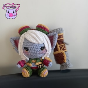 Tristana League of Legends Amigurumi häkeln, Tristana Amigurumi Puppe, Tristana Häkelpuppe, Häkelfigur, Lol Figur, Tristana Lol