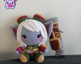 Tristana League of Legends Amigurumi Crochet, Tristana Amigurumi Doll, Tristana Crochet Doll, Crochet Figure, Lol Figure, Tristana Lol