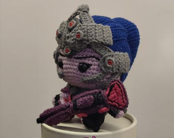 Widowmaker Overwatch Amigurumi Crochet, Widowmaker Amigurumi Doll, Widowmaker Crochet Doll, Crochet Figure, Overwatch Figure, Widowmaker