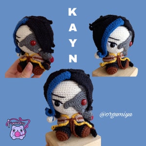 Kayn League Of Legends Crochet Amigurumi Figure, LOL Figures, Kayn Crochet, Kayn Amigurumi Doll, Crochet Doll, League of Legends Crochets