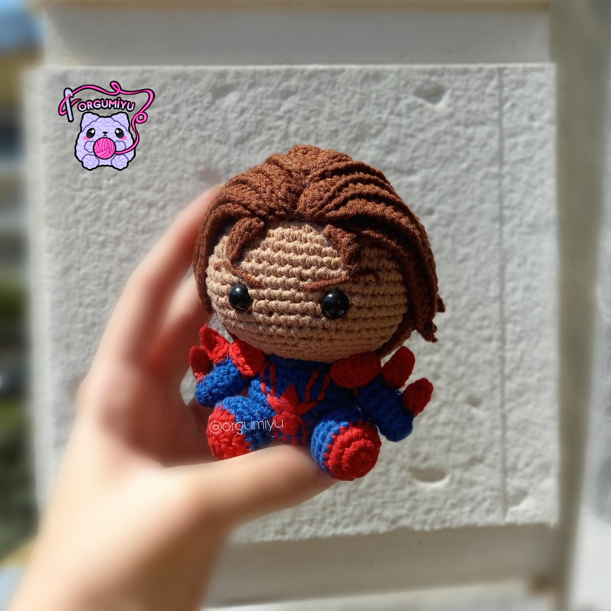 きーちゃん0109様オーダー Miguel O'hara Spiderman 2099 Amigurumi Crochet Doll Plushie