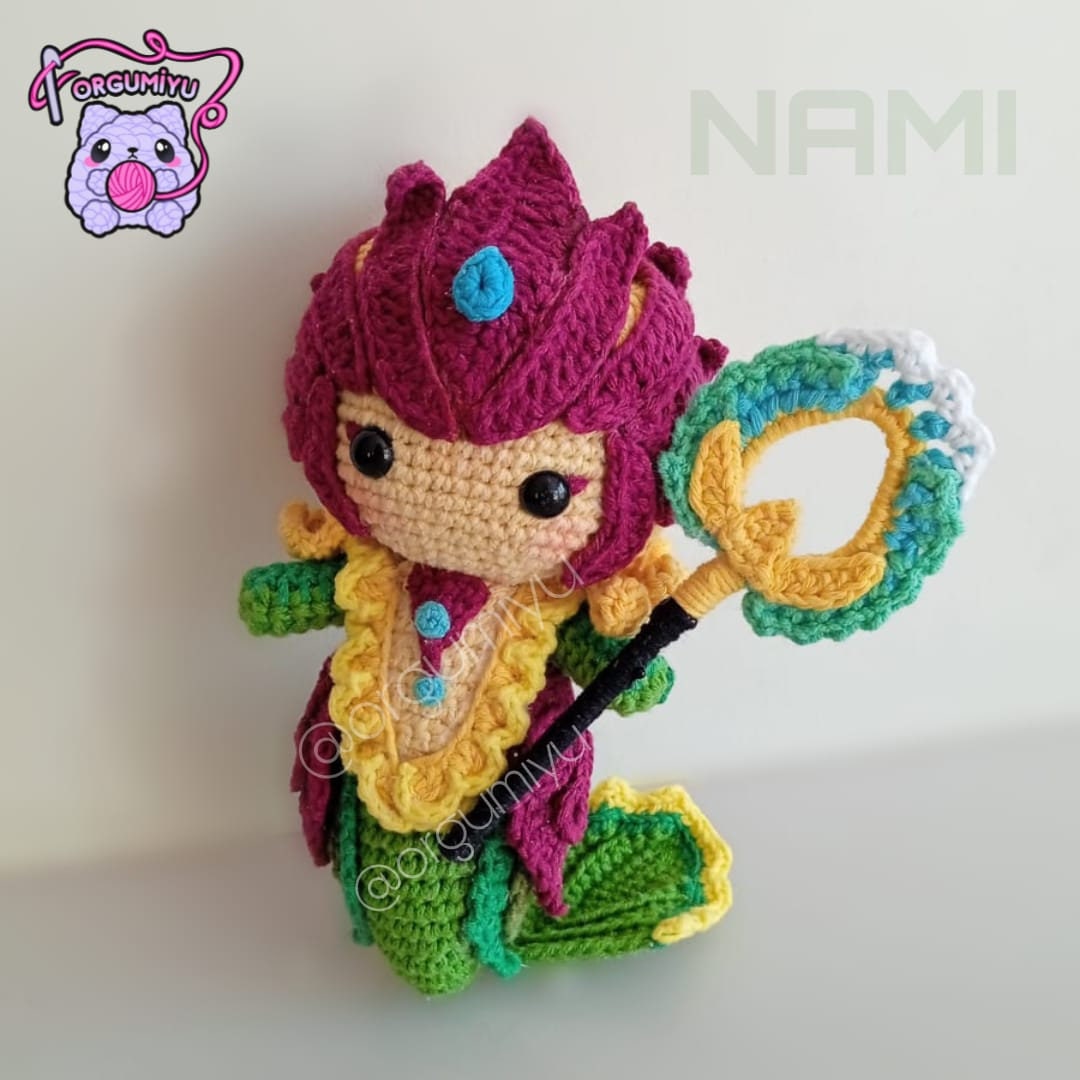 Nami League Of Legends Crochet Figure, Nami Amigurumi Doll, Nami LOL, Nami Crochet, Nami League of Legends Amigurumi Doll, Lol  Gifts