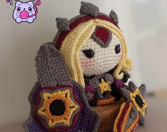 Leona League of Legends gehaakte pop: handgemaakte katoenen amigurumi