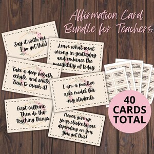 Teacher Affirmation Cards | Printable Teacher Appreciation Gift