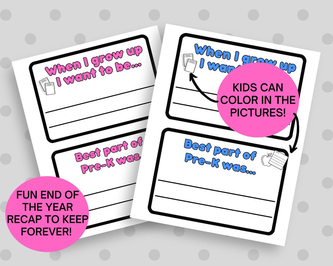 Prek Graduate Book Printable Printable Keepsake Pages Graduation