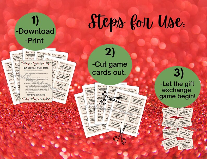 Gift Exchange Game White Elephant Game Gift Exchange Games Etsy