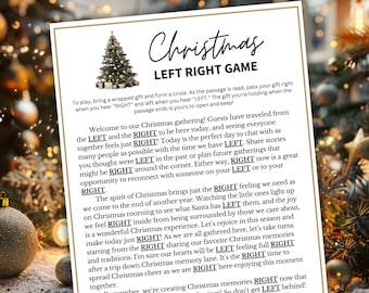 Christmas Left Right Game, Holiday Left Right Game, Left Right Christmas Story Game, Gift Exchange Games, Gift Swap, Christmas Group Games