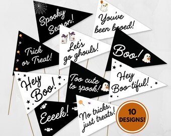 Halloween Flag, Boo Basket Stuffers, Boo Basket Filler, Halloween Printable Boo Basket Flag, Youve Been Booed