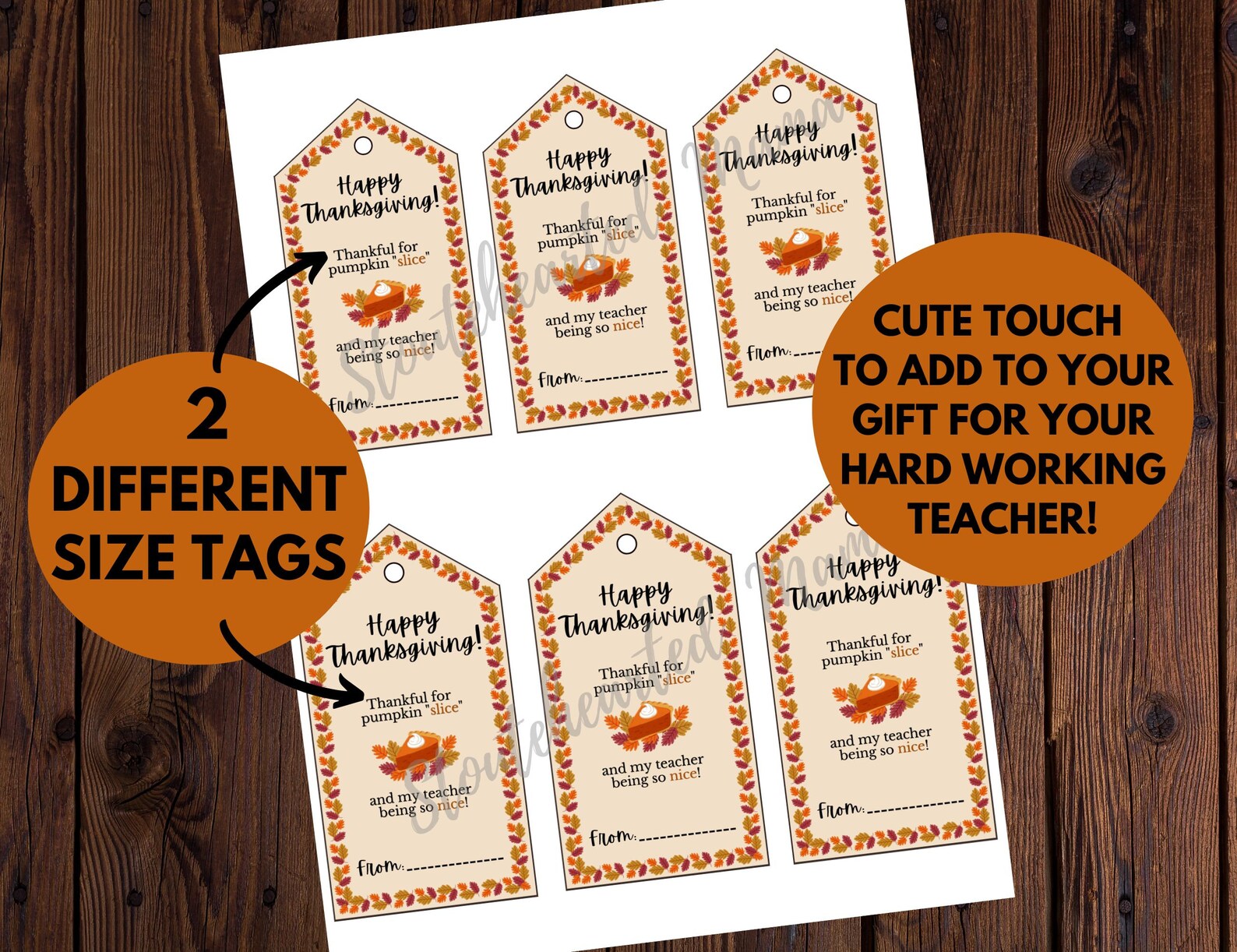 Thanksgiving Teacher Gift Tag Printable Teacher Appreciation - Etsy