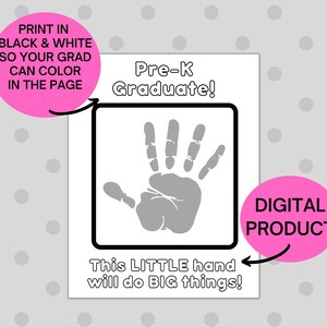 Pre-k Graduate Handprint Sign Printable Keepsake Printable - Etsy