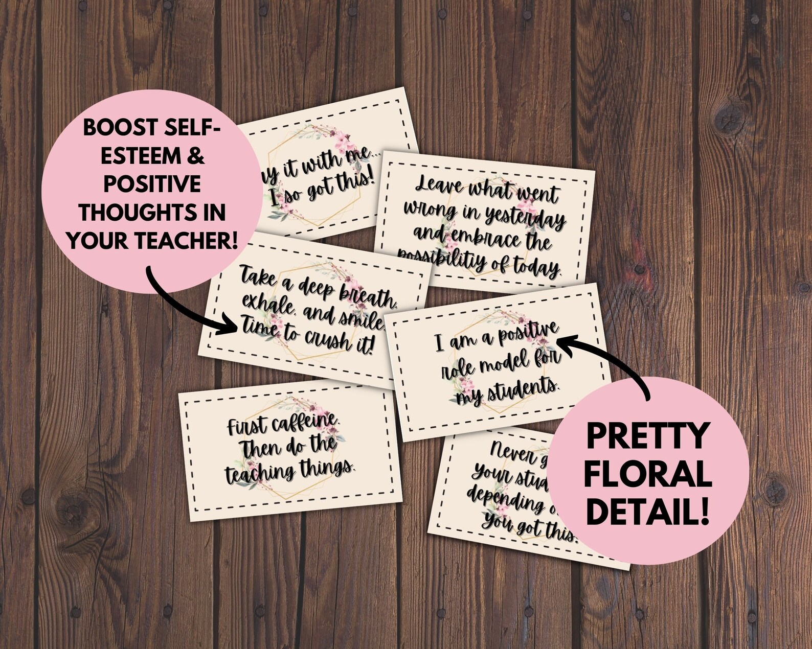 Teacher Affirmation Cards | Printable Teacher Appreciation Gift - Etsy