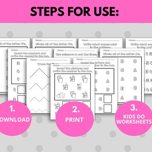 Kindergarten Worksheet Packet Printable Kindergarten - Etsy