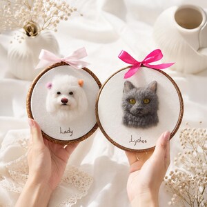Custom Dog Memorial gifts Embroidery Hoop – Personalized Pet Loss Portrait Gift for him, Keepsake image 2
