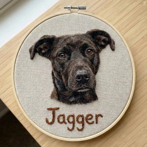 Custom Dog Memorial gifts Embroidery Hoop – Personalized Pet Loss Portrait Gift for him, Keepsake image 9