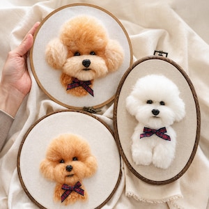 Custom Dog Memorial gifts Embroidery Hoop – Personalized Pet Loss Portrait Gift for him, Keepsake image 4