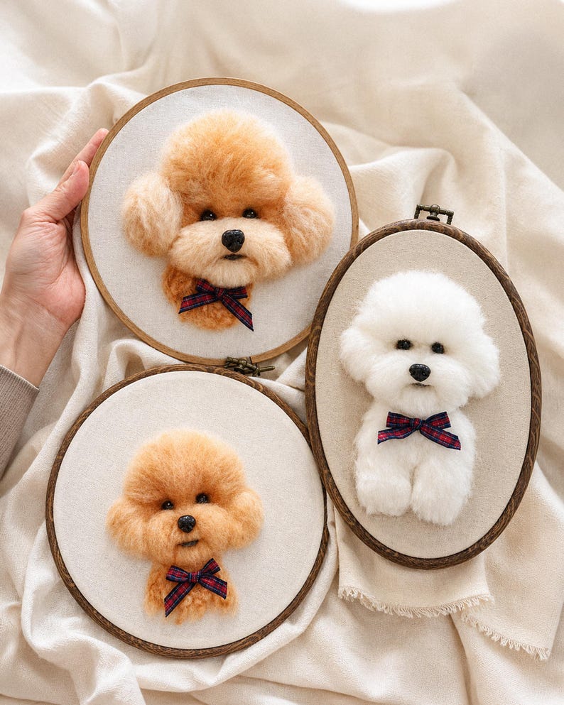 Custom Dog Memorial gifts Embroidery Hoop – Personalized Pet Loss Portrait Gift for him, Keepsake image 4