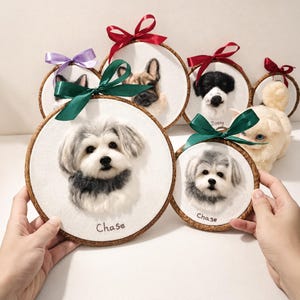 Custom Dog Memorial gifts Embroidery Hoop – Personalized Pet Loss Portrait Gift for him, Keepsake image 15