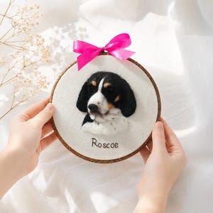 Custom Dog Memorial gifts Embroidery Hoop – Personalized Pet Loss Portrait Gift for him, Keepsake image 14