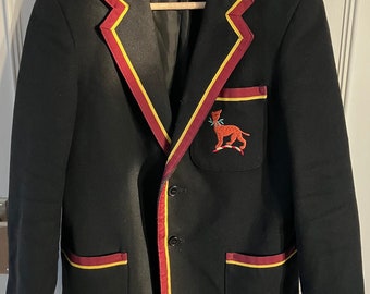 Vintage British Rowing/Boating Blazer- all wool- Made in England -Great Shape- Small -henley, regatta, school, cricket