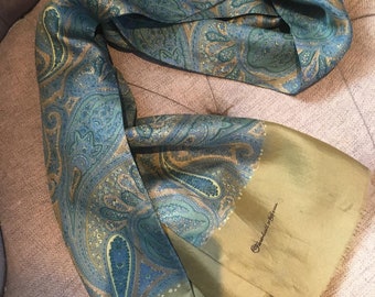 TURNBULL & ASSER London- 100% silk - vintage paisley scarf - great shape