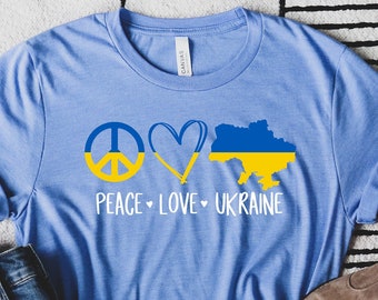 Peace Love Ukraine Shirt, Ukraine Shirt, Support Ukraine, No War Shirt, Stand With Ukraine Shirt, Freedom for Ukraine, Stop The War Shirt