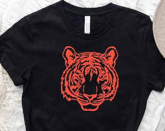 Tiger Face Shirt, Tiger Graphic Tee, Wild Animal Shirt, Tiger Shirt, Animal Shirts for Women, Tiger Tshirt, Tiger Lover T shirt