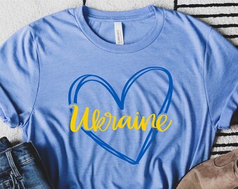 Ukraine Shirt Heart, Ukraine Flag Shirt, Ukraine Shirt, Freedom for Ukraine, Support Ukraine, Stand With Ukraine Shirt, Stop The War Shirt