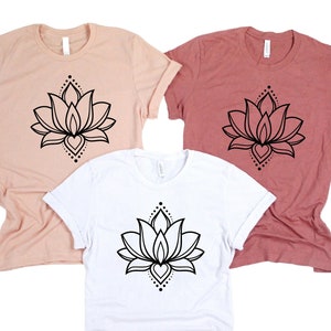 Lotus Flower Shirt, Namaste Shirt, Yoga Shirt, Mandala Shirt, Meditation Shirt, Spiritual Shirt, Zen Shirt, Yoga Meditation Tee, Yoga Lover
