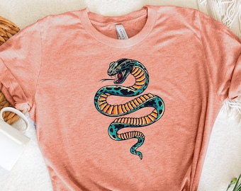Vintage Snake Shirt, Snake Graphic Tee, Snake Lover T Shirt, Snake Gift, Cute Snake T-Shirt, Animal Shirts, Snake Lover Gift, Snake Shirt
