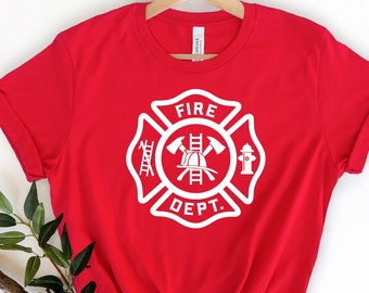 Fire Department Shirt, Fire Dept. Logo Shirt, Firefighter T-shirt, Fireman Tee, Gift For Fireman, Fire Fighter Gift, Fire Department Tshirt