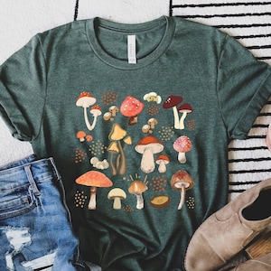 Aesthetic Mushroom Shirt, Magic Mushroom Shirt, Botanical Shirt, Mushroom Shirt, Cottagecore Shirt, Nature Lover Mushroom Tee, Fungus Shirt