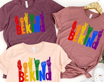 Be Kind Rainbow Shirt, LGBT Pride Shirt, LGBTQ Pride, Trans Pride Tshirt, Ally Gift, Trans Shirt, Be Kind Shirt, LGBT Tee, Gay Shirt