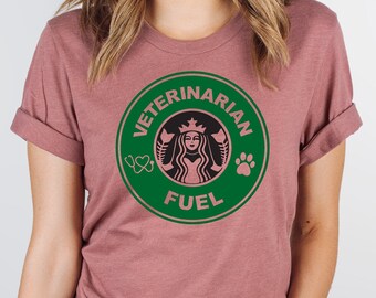 Veterinarian Coffee Lover Shirt, Vet Tech Tee, Nurse Shirt, Vet Coffee Shirt, Veterinarian T-shirt, Veterinary Student Graduation Gift