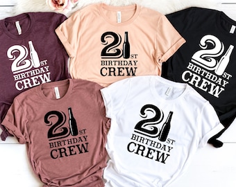 21st Birthday Crew Shirts, 21st Birthday Party Tshirts, 21st Birthday Shirt, 21st Birthday Gift, 21 years old shirt, 21st Birthday Tshirt